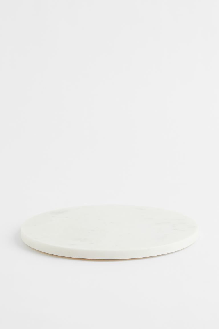 Round Marble Serving Board - White-gray - Home All | H&M US | H&M (US + CA)