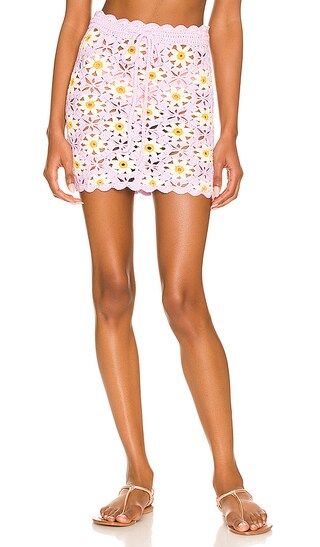 Delilah Wildflower Crochet Mini Skirt | Revolve Clothing (Global)