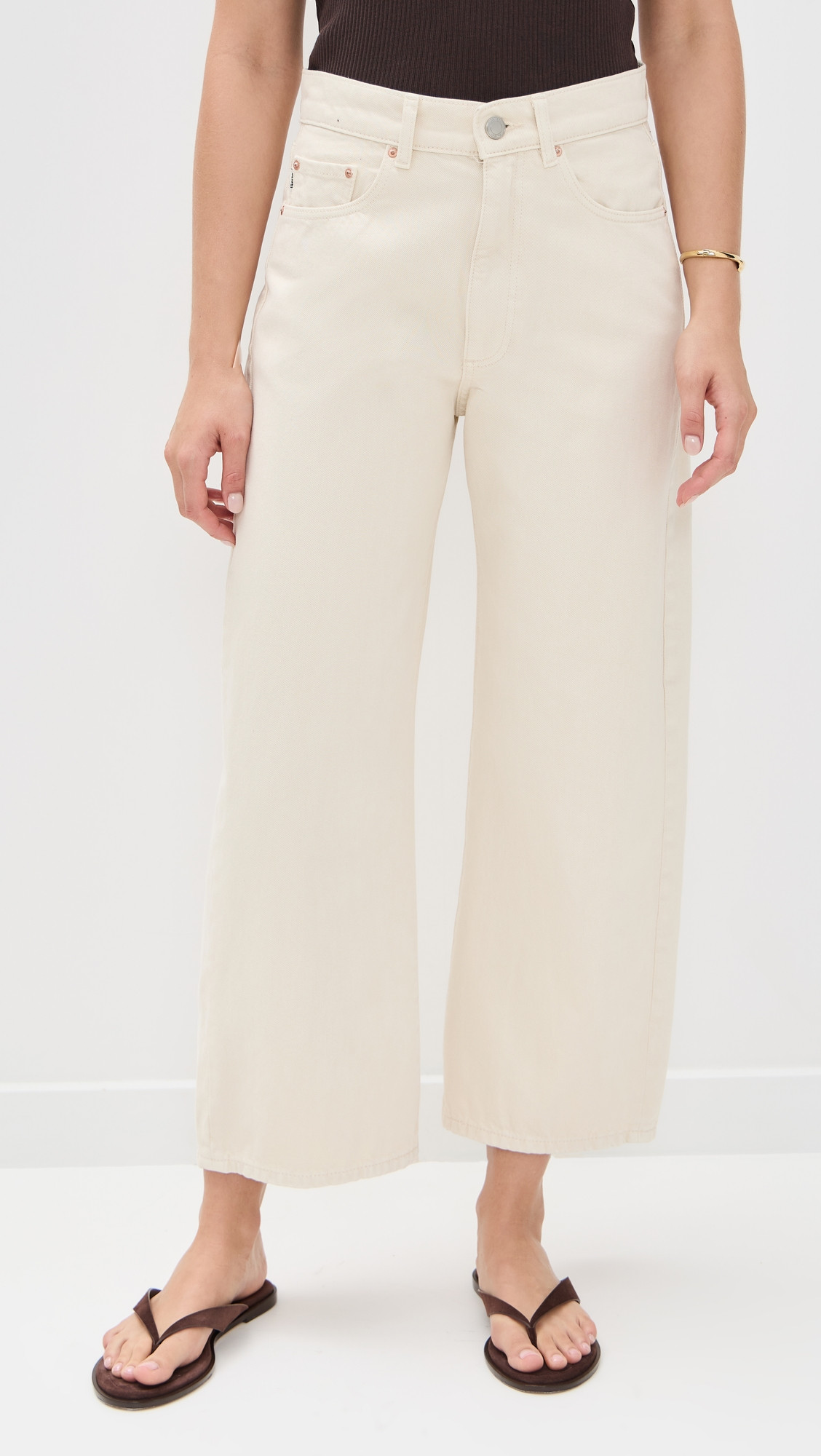 DL1961 Taylor Relaxed Barrel Ultra High Rise Ankle Jeans Flax (Vintage) 30 | Shopbop