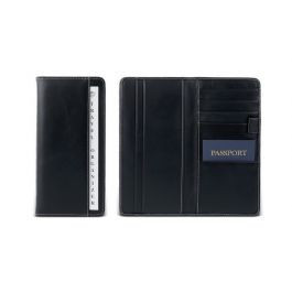 Travel Organizer - Black Florentine Leather | Barrington Gifts