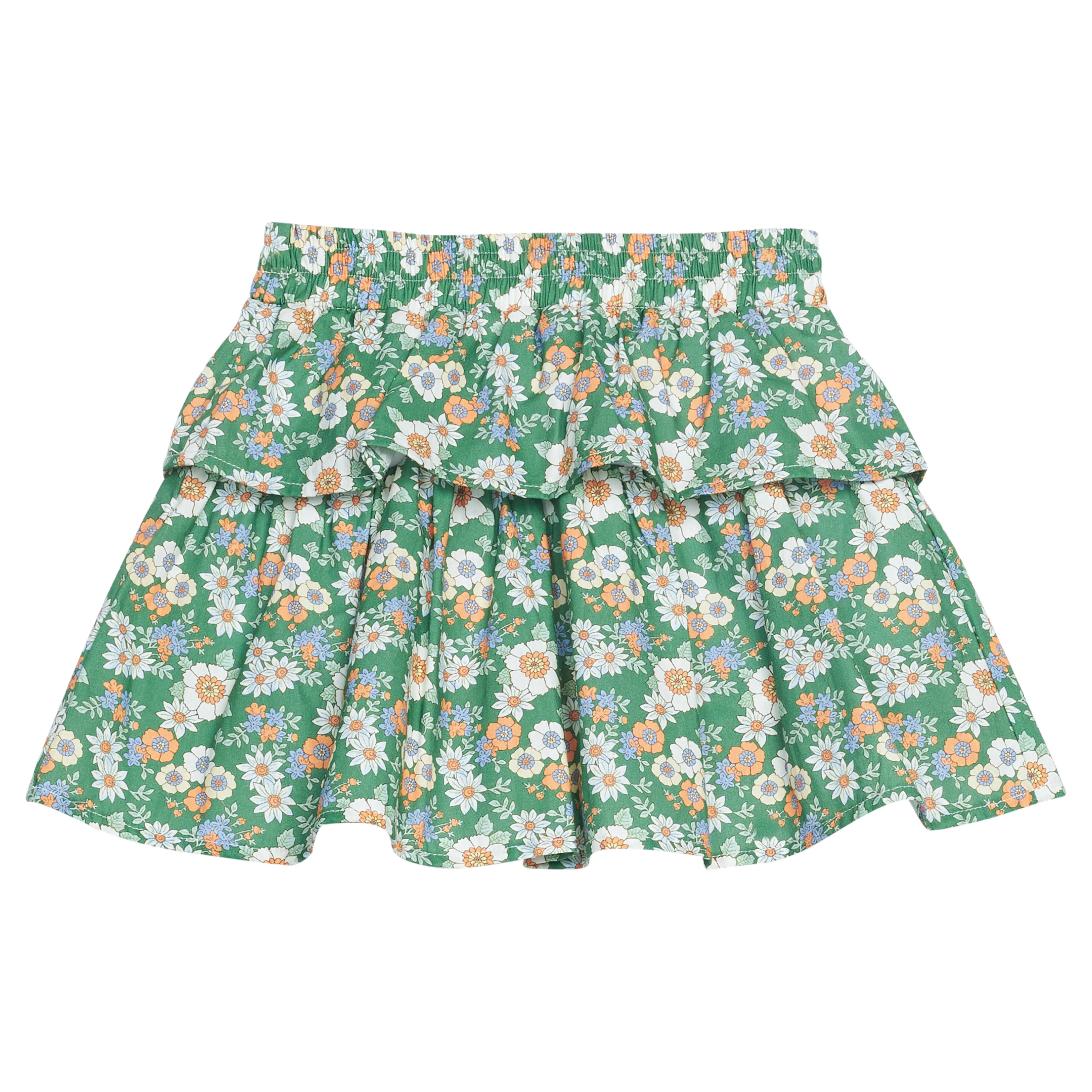 Two Tiered Circle Skort - Greenwich Garden Green | BISBY Kids
