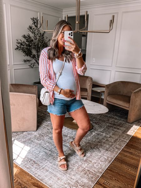 The absolute BEST maternity jean shorts are on sale and selling FAST! Code AFSHORTS saves an extra 15%! They have a full panel and don’t hug your thighs! I recommend your pre-pregnancy size if between size up. 

I have a 28

I also linked my favorite non-maternity denim shorts also on sale! 

#LTKFindsUnder50 #LTKSaleAlert #LTKBump