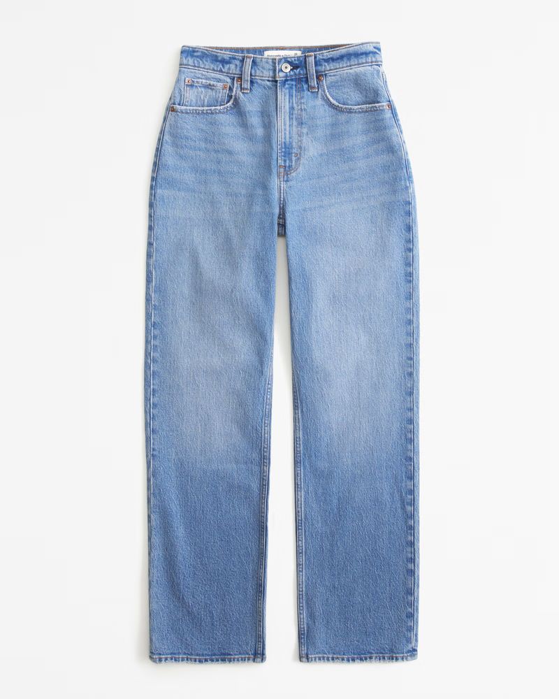 Curve Love High Rise Vintage Straight Jean | Abercrombie & Fitch (US)