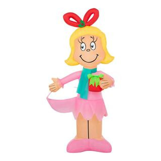 4 ft. LED Cindy Lou Who Christmas Airblown® Inflatable | The Home Depot