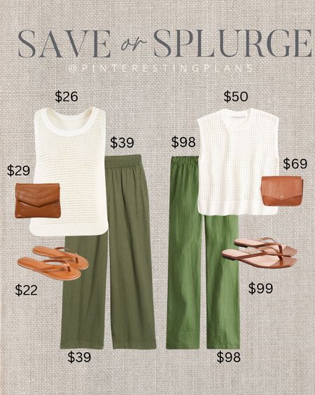 Save or splurge this linen pant look?! I have the splurge pants in the flax color and they are the perfect addition to my summer capsule wardrobe. I love a crochet top for spring and summer! Also linking the belt bag I keep on rotation this time of year. 

Vacation ootd 
Travel outfit 
Spring capsule 

#LTKfindsunder50 #LTKfindsunder100 #LTKSeasonal