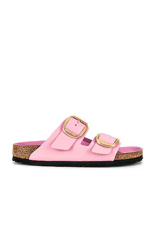 BIRKENSTOCK Arizona Big Buckle Sandal in High Shine Pink | FWRD | FWRD 