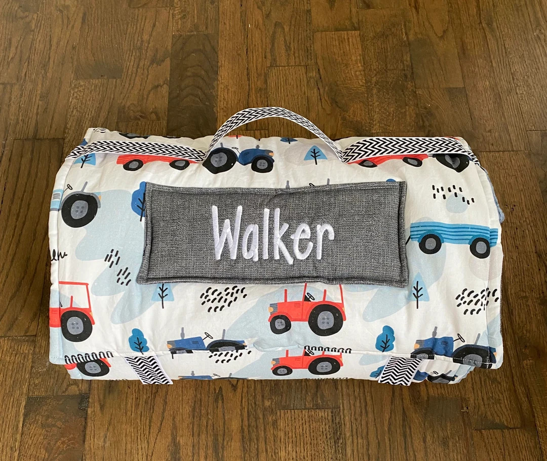 Personalized Boy Nap Mat, Tractors, Dinosaurs, Trucks, Firetrucks, Construction, Cowboy Prints, A... | Etsy (US)