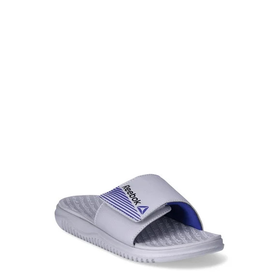 Reebok Boys Dual Density Comfort Slide Sandals with Adjustable Strap, Sizes 13-6 - Walmart.com | Walmart (US)