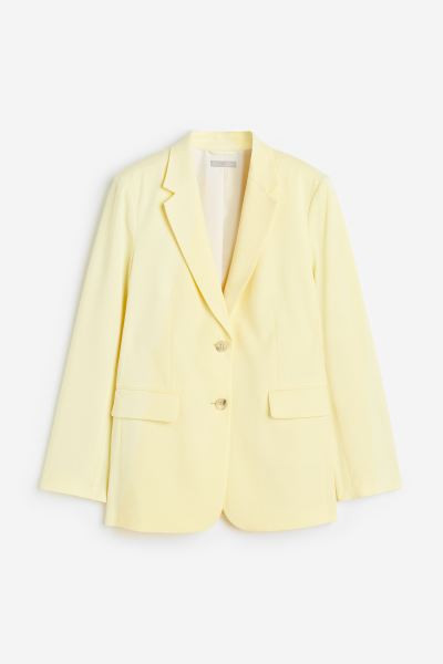 Americana de botonadura sencilla - Amarillo claro - MUJER | H&M ES | H&M (FR, IT, ES, PT, BE)
