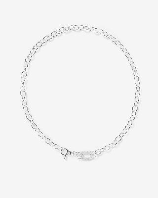 Express x Luv AJ Isla Pave Link Charm Necklace | Express