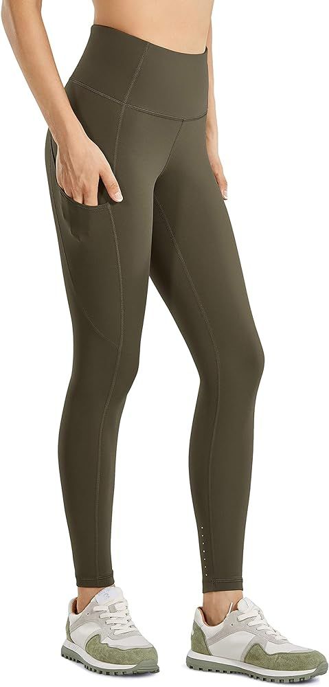 CRZ YOGA Women's High Waisted Yoga Pants with Pockets Naked Feeling Workout Leggings - 25 Inches | Amazon (US)