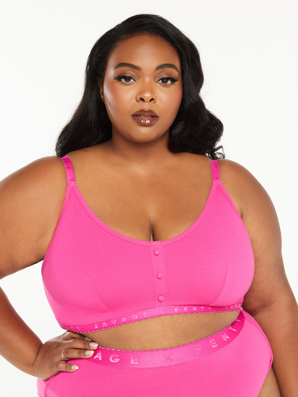 CLF Savage X Cotton Jersey Bralette in Pink | SAVAGE X FENTY | Savage x Fenty - North America