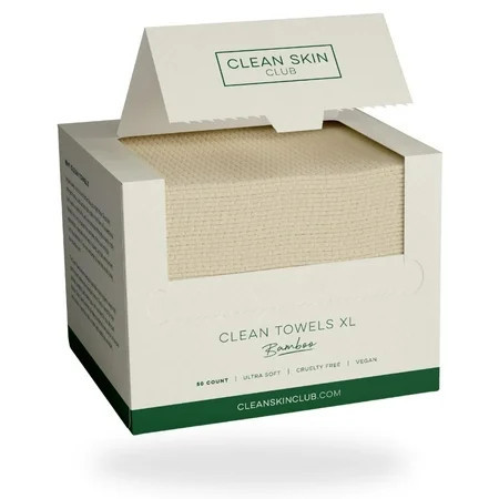 Clean Skin Club Bamboo Towels Size XL, Organic Disposable Face Washcloth | Walmart (US)
