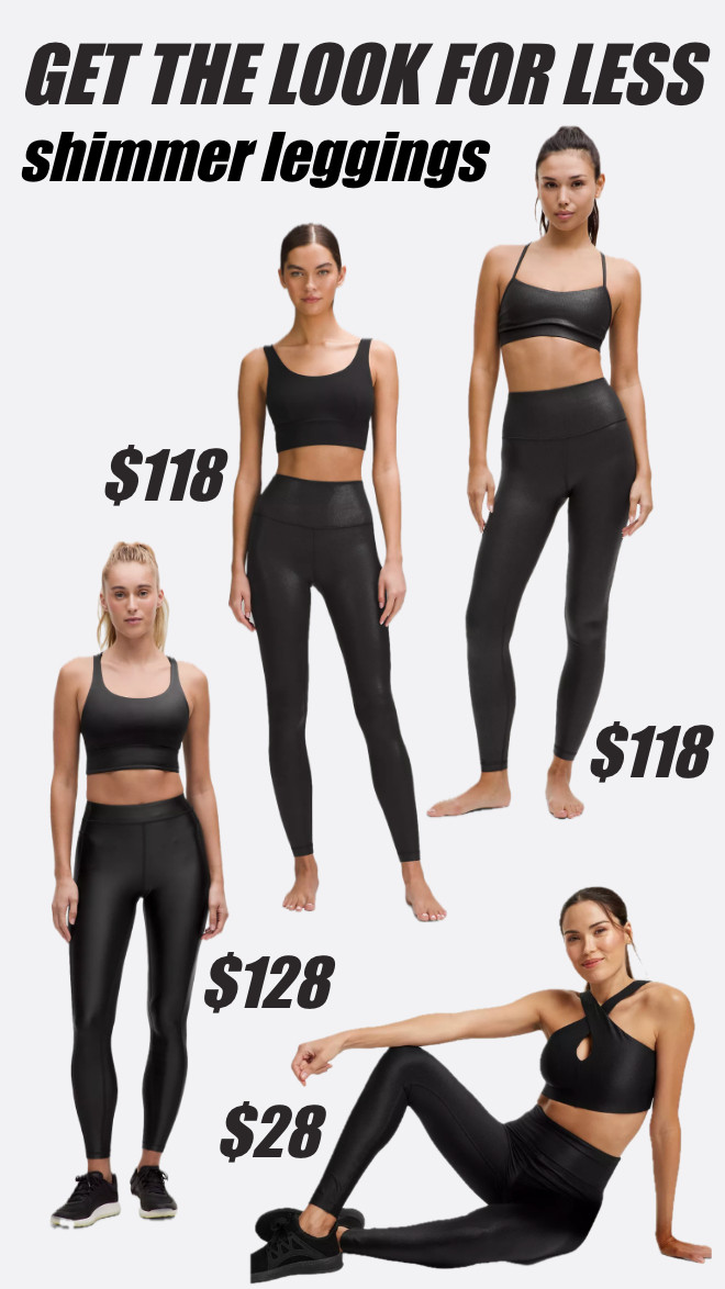 Love these shimmer leggings right now! The target option is under $30 and looks so similar to the aritzia leggings! 
..................
ribbed leggings black leggings vuori dupe lululemon dupe lululemon leggings target leggings workout favorites workout look workout outfit gym look gym outfit gym looks travel look shiny leggings aritzia dupe walmart leggings plus size leggings trending workout gear workout favorites workout essentials winter outfit target new arrivals puffer jacket puffer coat  

 #LTKActive #LTKFindsUnder50 #LTKFitness