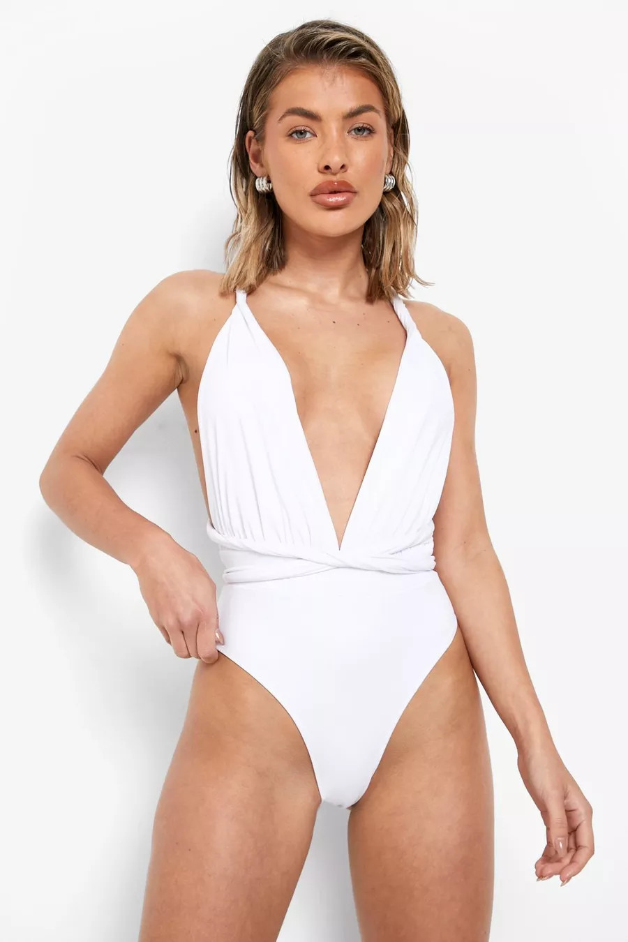 Multi Way Plunge Swimsuit | Boohoo.com (US & CA)