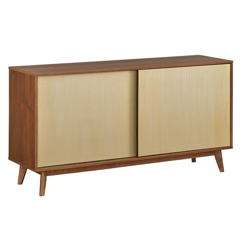 Flory Sideboard with Sliding Doors Walnut - Lifestorey | Target