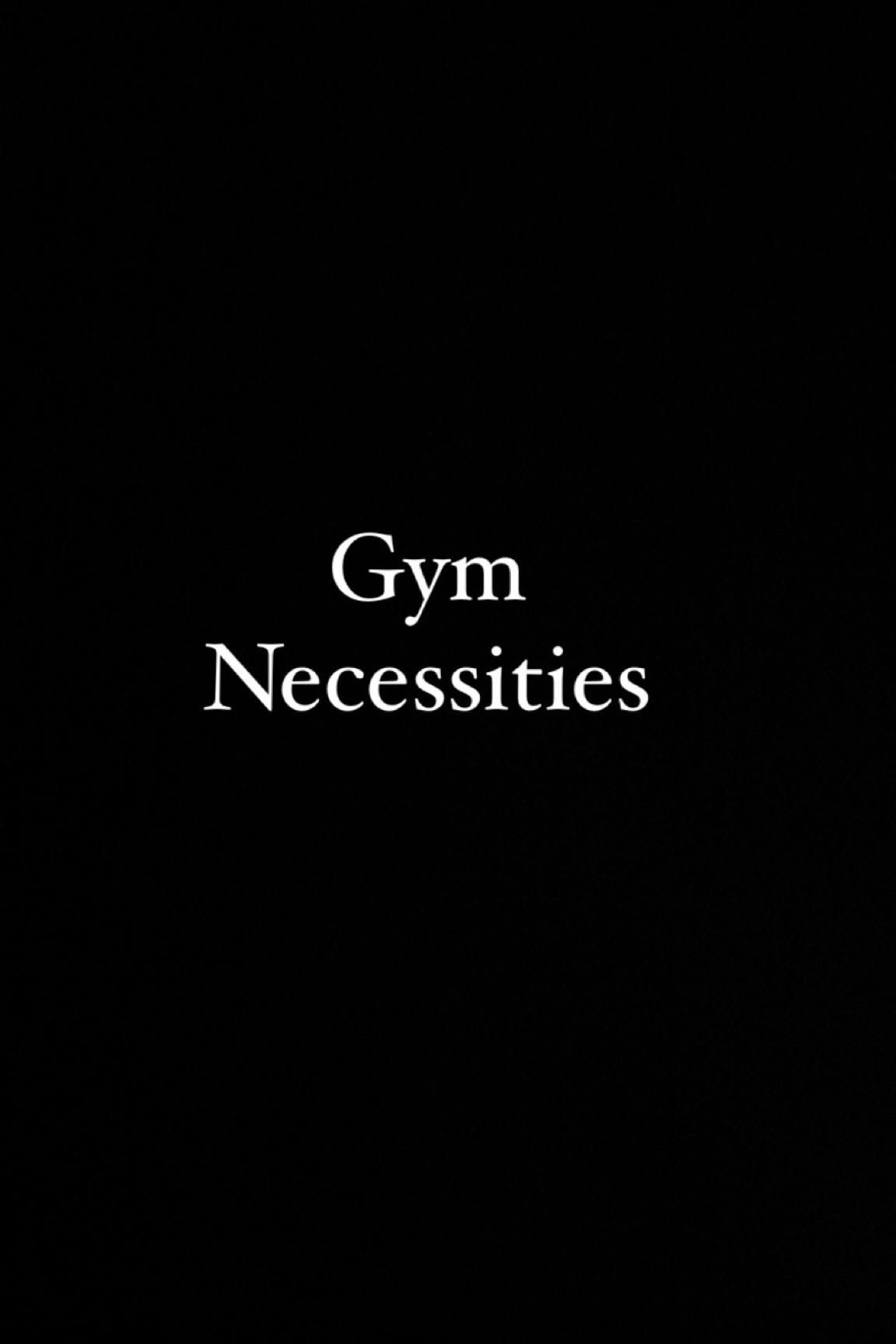 Random gym items a girly probably wants 