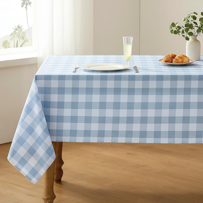 Checkered Tablecloth Rectangle Waterproof Gingham Table Cloth Washable Buffalo Plaid Table Cover ... | Amazon (US)