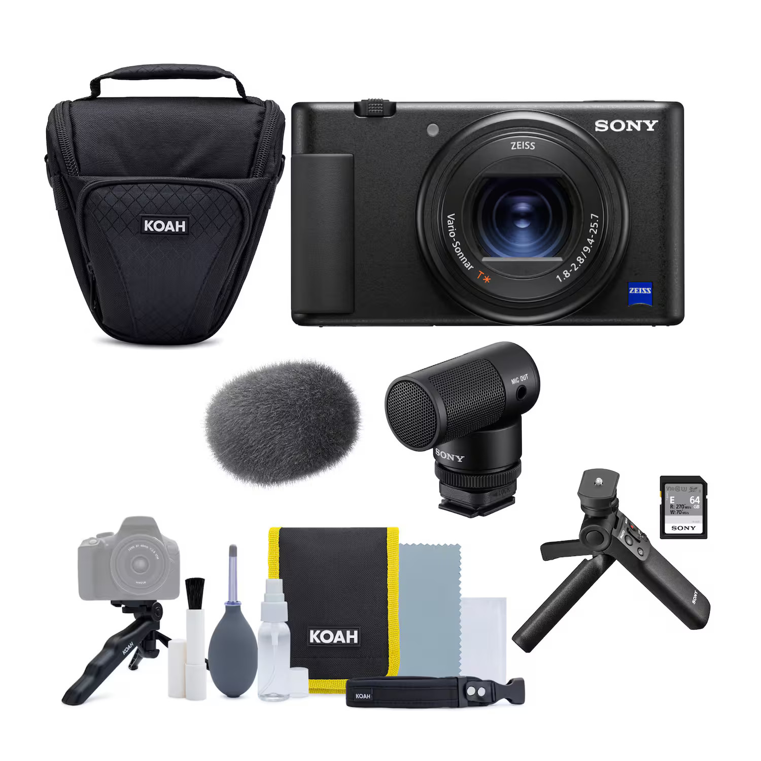 Sony - ZV-1 Camera for Content Creators and Vloggers Bundle with Accessory Kit | Best Buy U.S.
