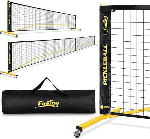 Fostoy Pickleball Net Set with Wheels, 22 FT Regulation Size Portable Pickleball Nets with Carryi... | Amazon (US)