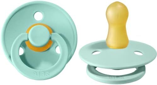BIBS Baby Pacifier | BPA-Free Natural Rubber | Made in Denmark | Mint 2-Pack (0-6 Months) | Amazon (US)