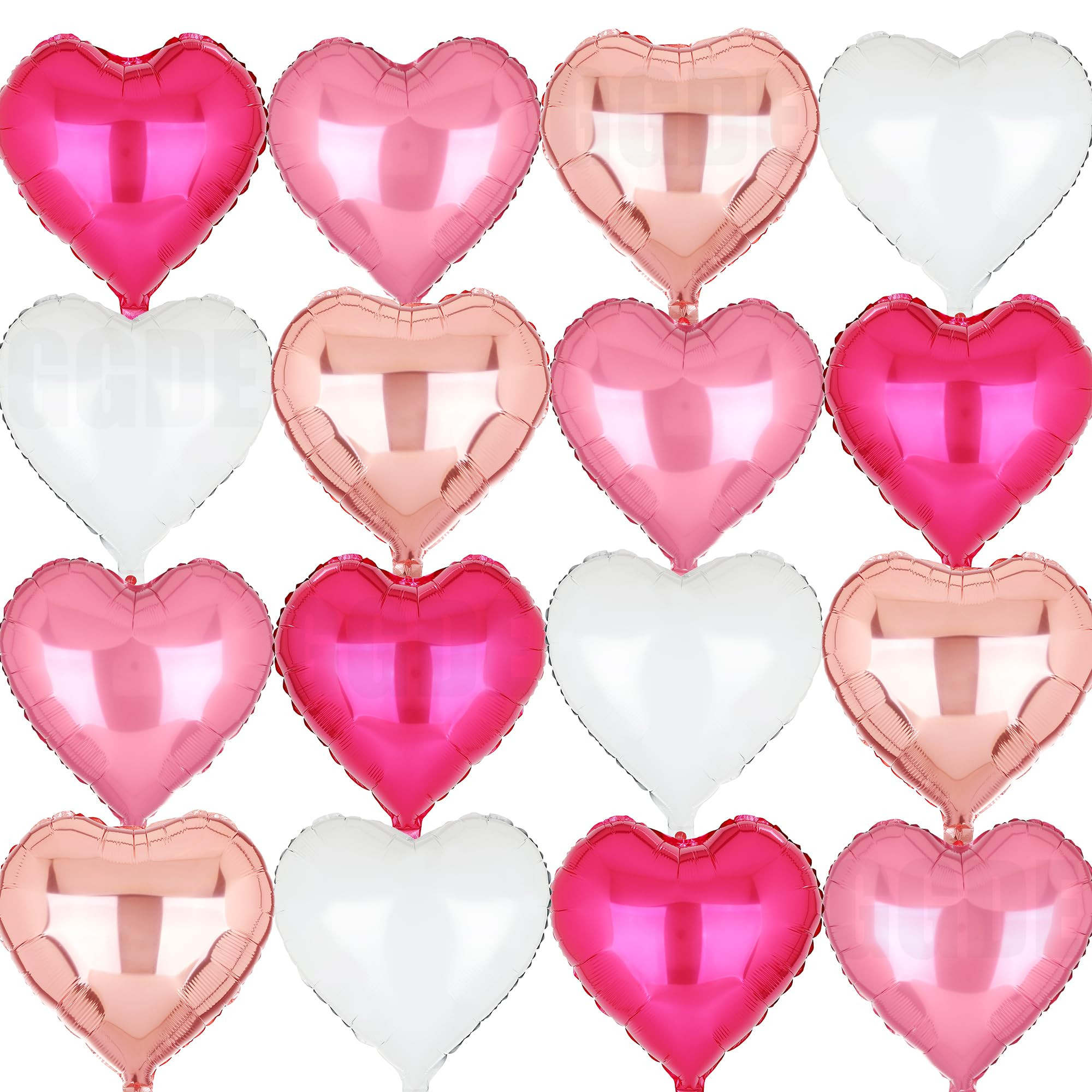 Valentines Day Heart Shaped Balloons 18 Inch 16 Pcs Heart Balloons Engagement Propose Marriage We... | Amazon (US)