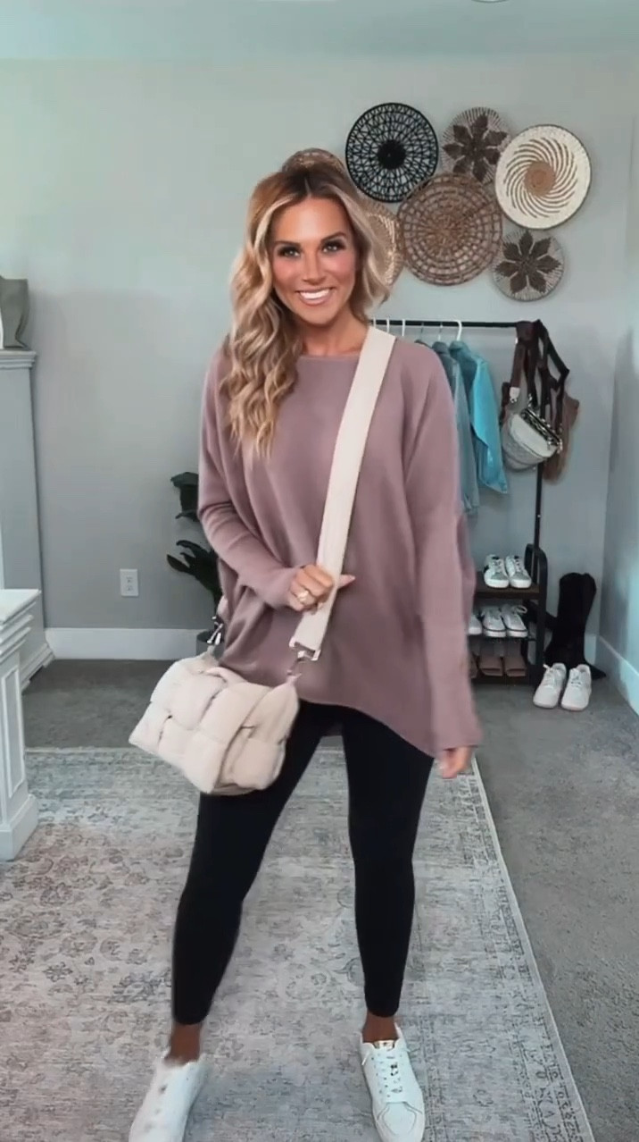 My go-to fall sweater is back in stock! Endlessly versatile, you can pair it with a denim jacket, leggings, or a skirt for countless looks. Don't miss out on this fall favorite!

I am 5’6 147lbs wearing a size medium in top (more oversized fit) size small leggings, shoes both fit true to size.



#LTKSeasonal #LTKStyleTip #LTKFitness