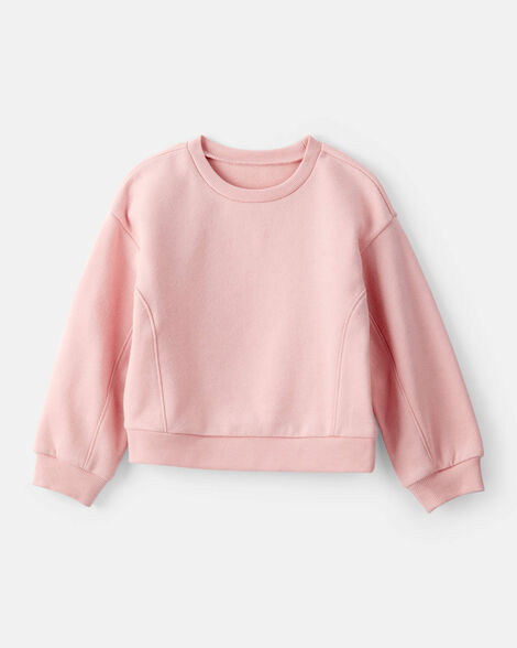 Toddler Girl DayDream Fleece Long-Sleeve Pullover Sweatshirt - Pink | Carter's Inc