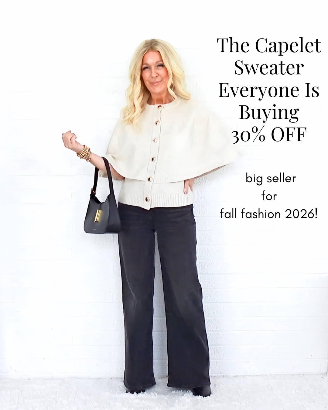 This capelet sweater was so popular last fall and its selling fast again this fall. 30% off this weekend so don't miss out on the savinggs. 

 #LTKOver40 #LTKSaleAlert #LTKPetite