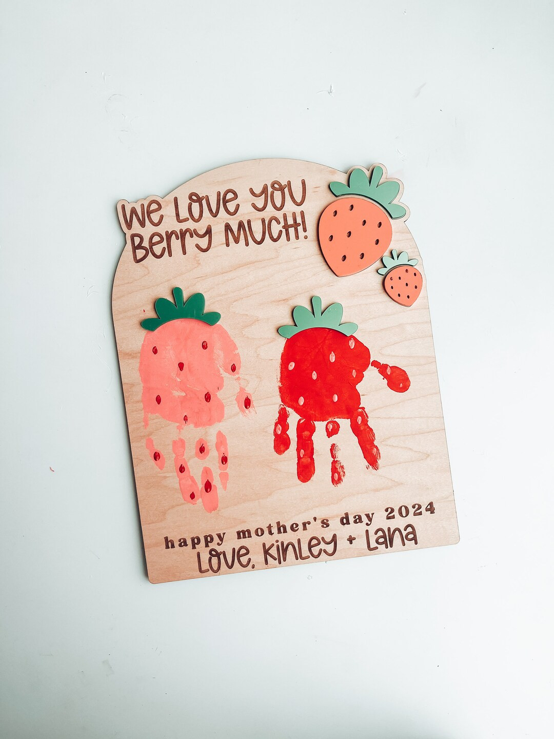 We Love You Berry Much Custom Sign, Custom Mother's Day Gift Sign, DIY Handprint Sign, Gift for M... | Etsy (US)