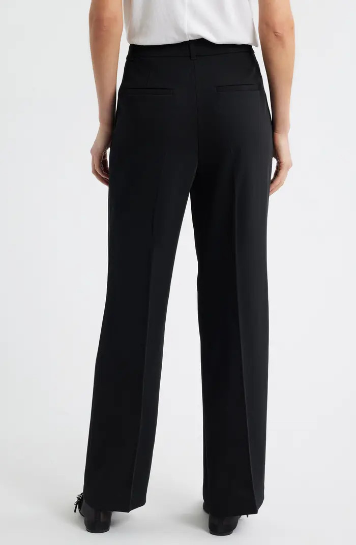 Pleated Straight Leg Pants | Nordstrom