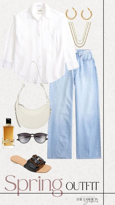 Spring Outfit | White Button Down | Blue Jeans | Shoulder Bag |

#LTKstyletip #LTKSeasonal