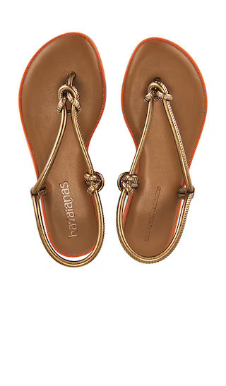Havaianas Una Acai Eur Sandal in Metallic Bronze. - size 40 | Revolve Clothing (Global)
