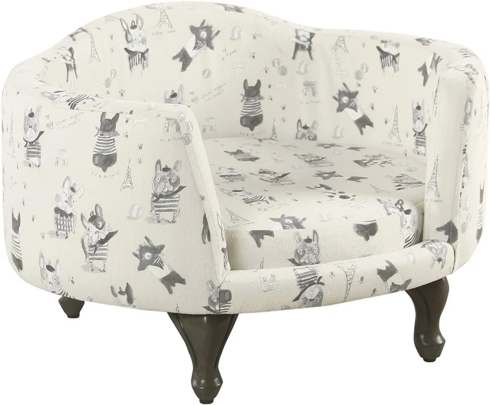 HomePop Home Decor | Upholstered Curved Pet Bed | Luxury Cat & Dog Beds & Furniture | Round Pet B... | Amazon (US)