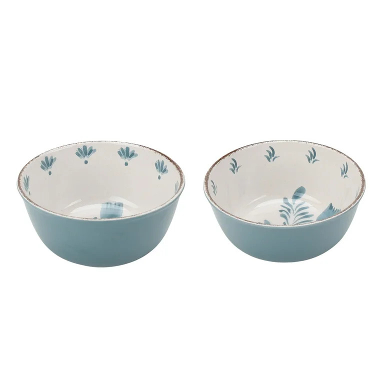 Better Homes & Gardens 2-Pack Bamboo Melamine Dip Bowl Set, Blue - Walmart.com | Walmart (US)