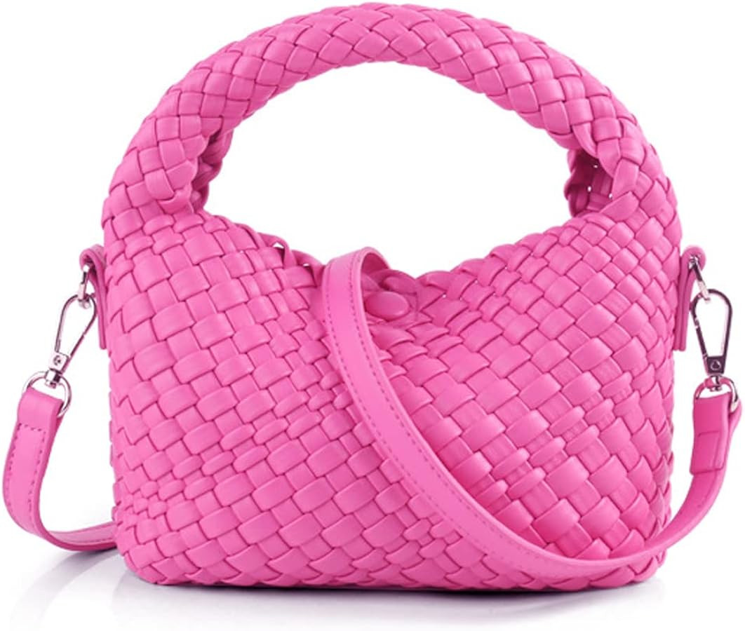 Small Hand Woven Handbags for Women Shoulder Crossbody Bag Girls Purses Cassual Top Handle Bags H... | Amazon (US)