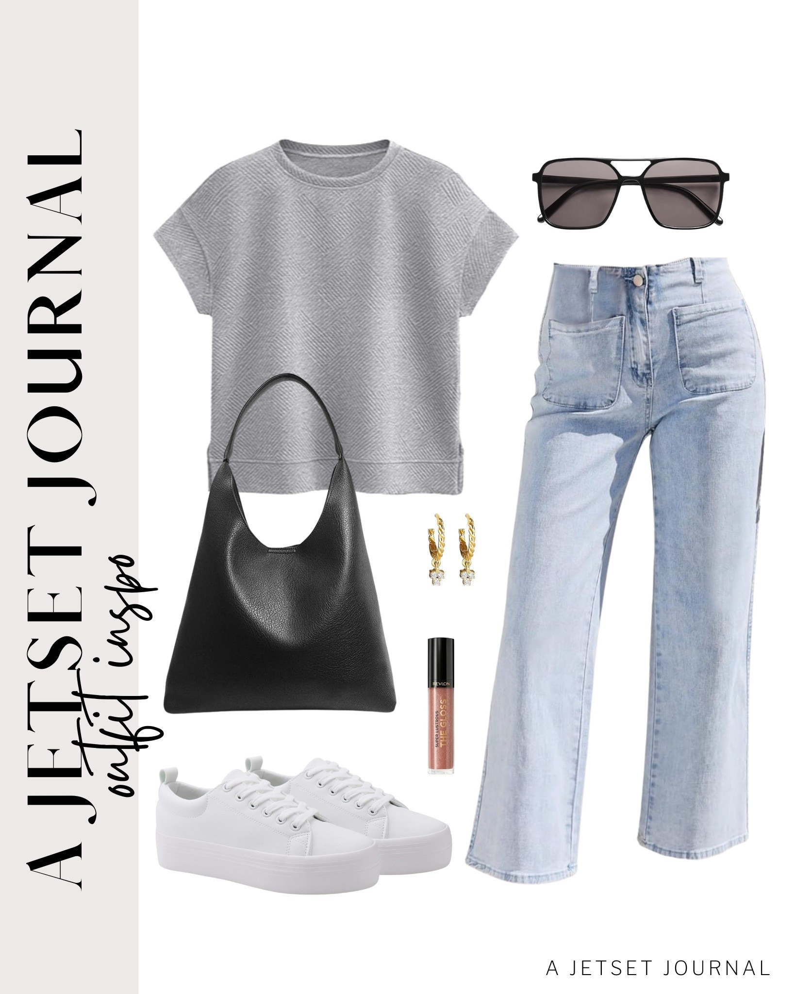 An easy way to style a comfy new T shirt and denim jeans!
cap sleeve top, wide leg jeans, huggie hoop earrings set, airport outfit, comfy outfit, transitional style, everyday look, running errand outfit idea, makeup favorite, beauty must have, affordable style, amazon fashion

#LTKStyleTip #LTKU #LTKSeasonal