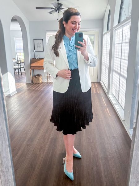 Workwear #ootd 6/6/24 

Use code THEDOCKET to get $40 off these heels! 

Womens business professional workwear and business casual workwear and office outfits midsize outfit midsize style 

#LTKFindsUnder50 #LTKMidsize #LTKWorkwear