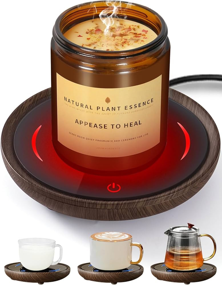 PUSEE Candle Mug Warmer, Gravity-Induction Coffee Mug Warmer for Desk with 2 Temp Settings, Auto ... | Amazon (US)