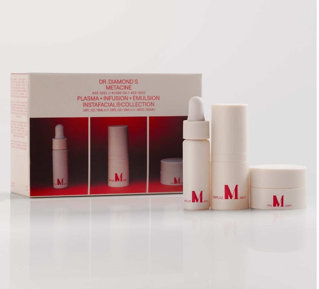 Cyber Monday Deal
Dr. Diamond's Metacine
InstaFacial® Collection
Discovery Trio Plasma, Infusion & Emulsion Set $125 Value