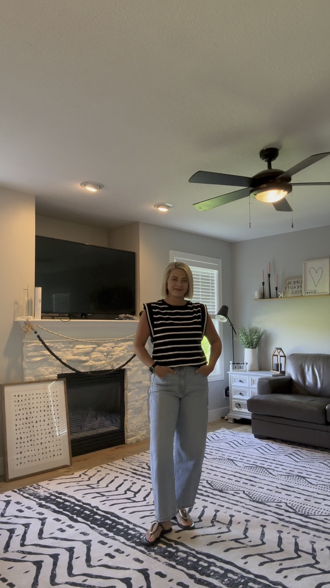 I can't believe this top is under $14 from Walmart! It comes in tons of colors, slightly oversized, so soft and comfortable. 

Barrel jeans are from Vestique. Sandals are from Walmart but no longer available. 

#LTKPetite #LTKootd #LTKOver40