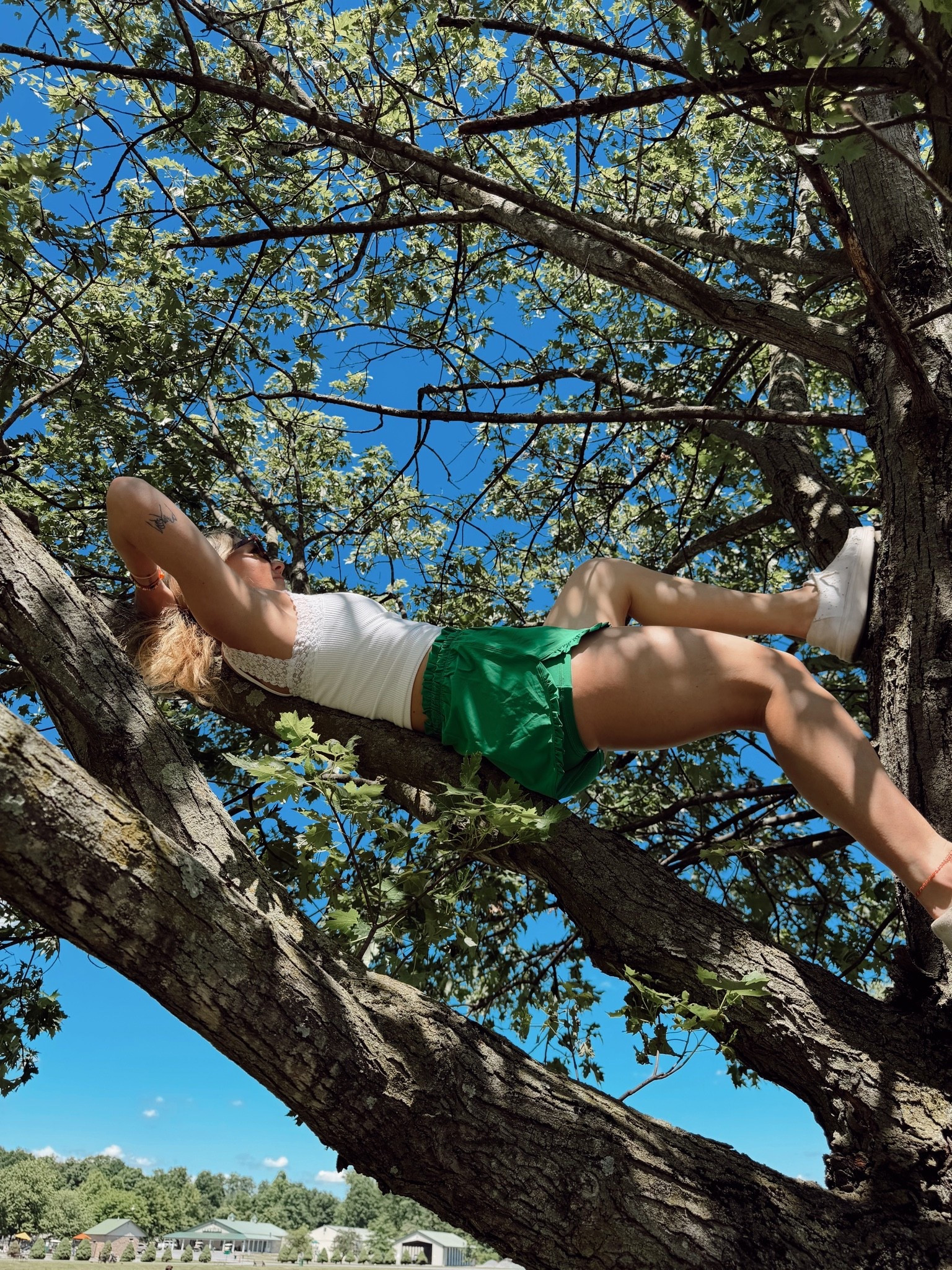 casual summer day / activewear outfit / camping outfit | wearing shorts in a size small + top is from boot barn but i linked similar!

#LTKootd #LTKActive #LTKTravel