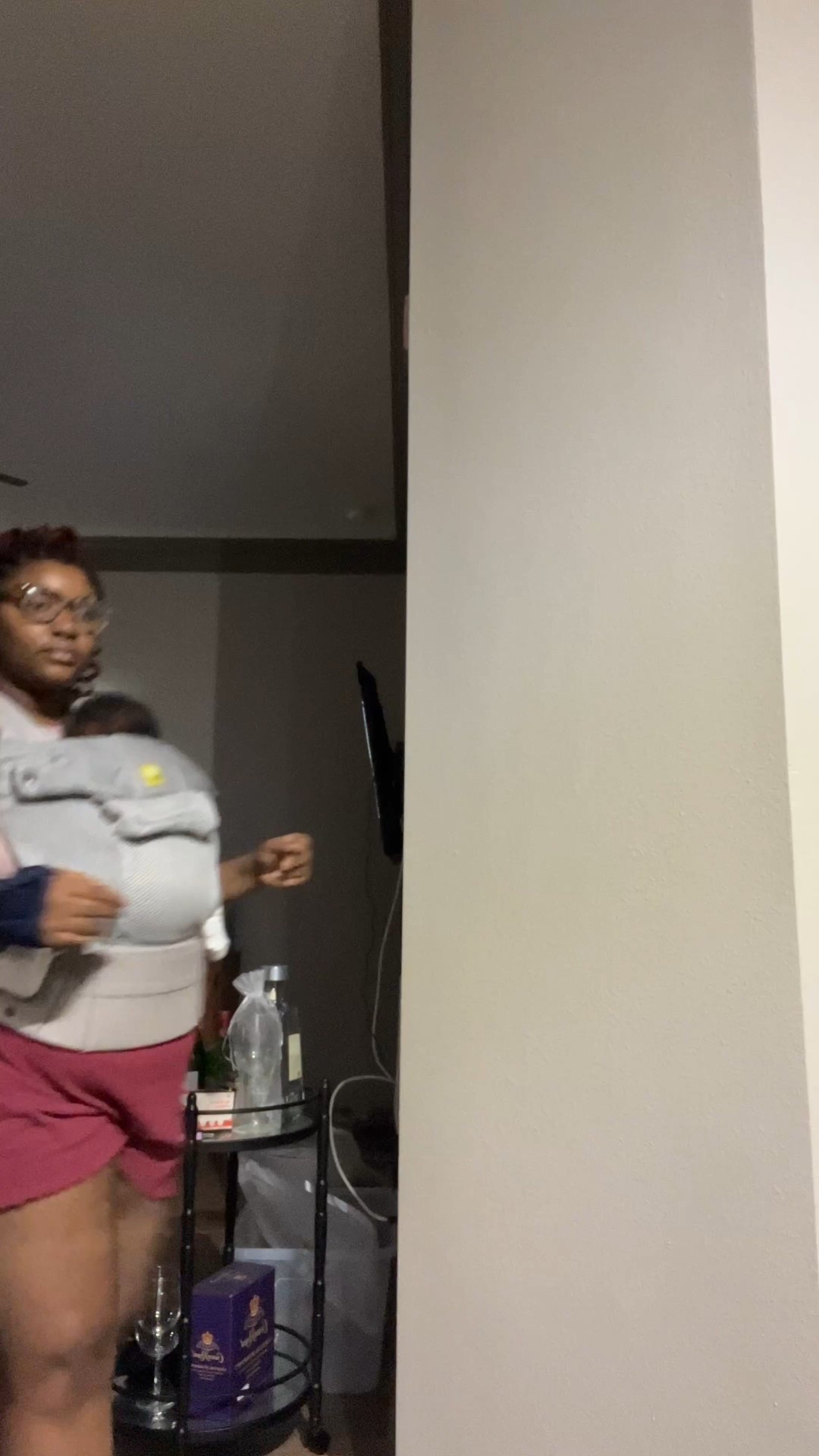 hot girl walk and baby wearing