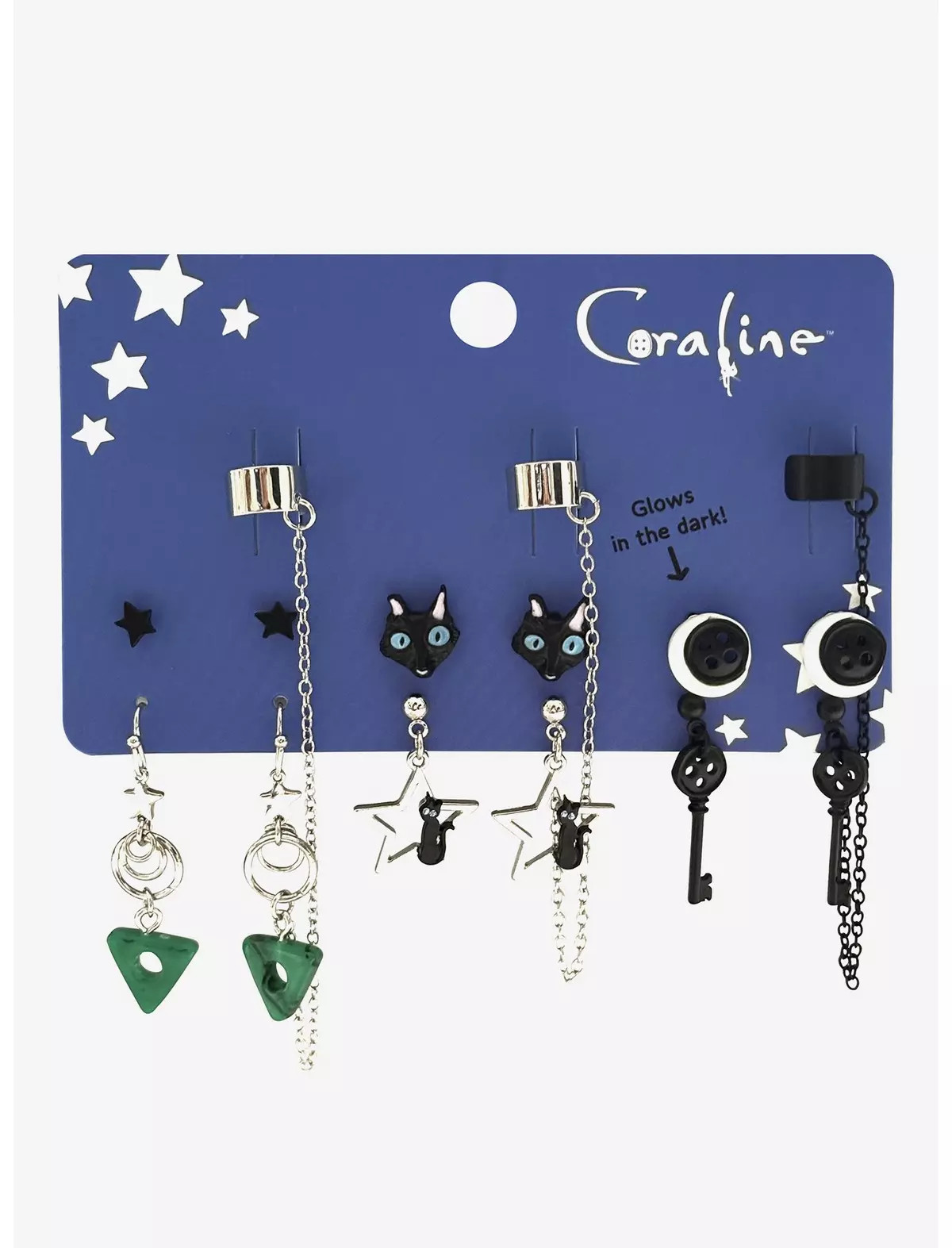 Coraline Icons Stud & Cuff Earring Set | Hot Topic | Hot Topic