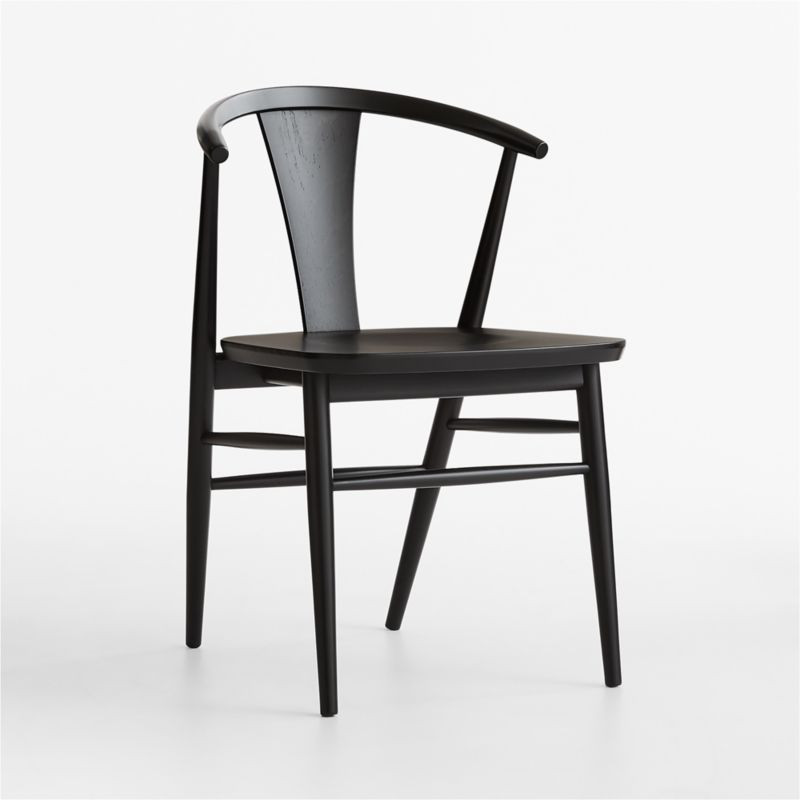 Fyn Black Wood Dining Chair | Crate & Barrel