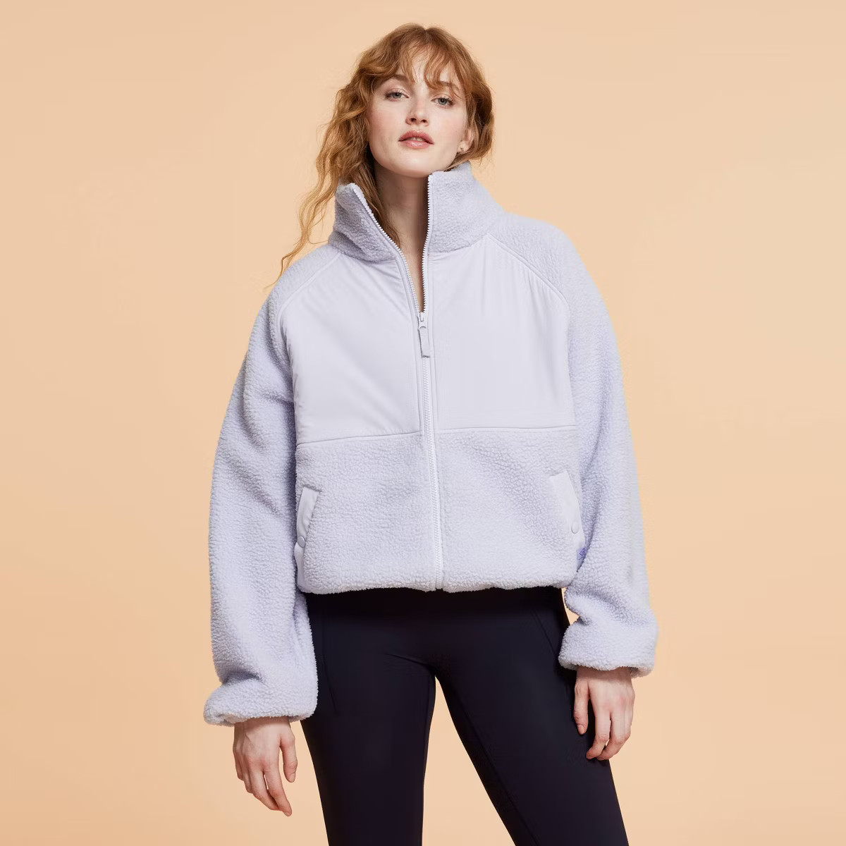 Blogilates Women's Campfire Fleece Full Zip Jacket - Light Purple S | Target