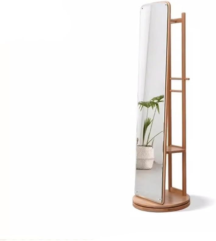 GUERNSEY Standing Coat Rack Wooden Dressing Mirror Nordic Home Floor Mirror Full-length Mirror Mo... | Amazon (US)