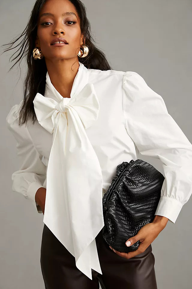 Mare Mare x Anthropologie Tie-Neck Blouse | Anthropologie (US)