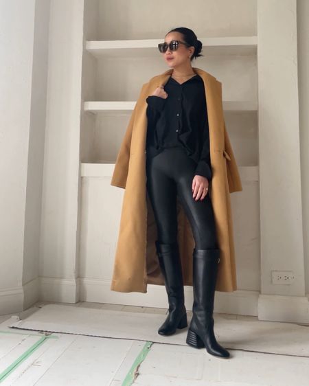 Winter style pairing @walmart faux leather leggings with a long coat 🧸

#LTKfindsunder50 #LTKSeasonal #LTKstyletip