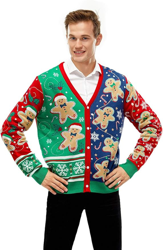 Ugly Christmas Cardigan for Women, Unisex Men Xmas Pullover with Light for Party Festive | Amazon (US)